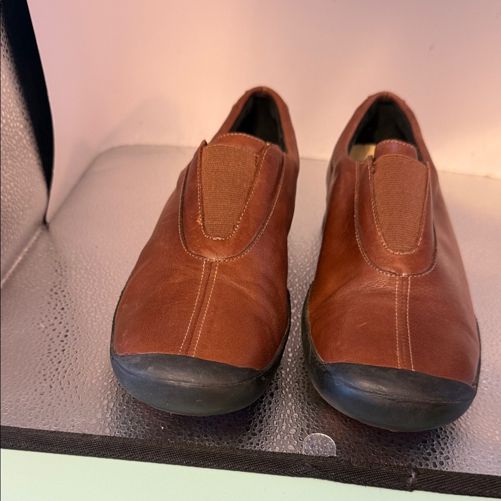 Wolky Men's Slip-On Leather Loafers in Brown